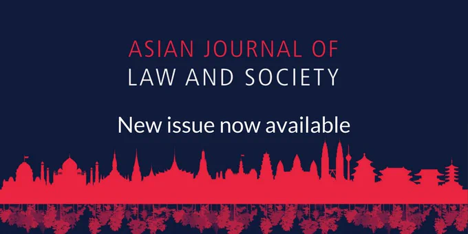 New Issue of Asian Journal of Law and Society