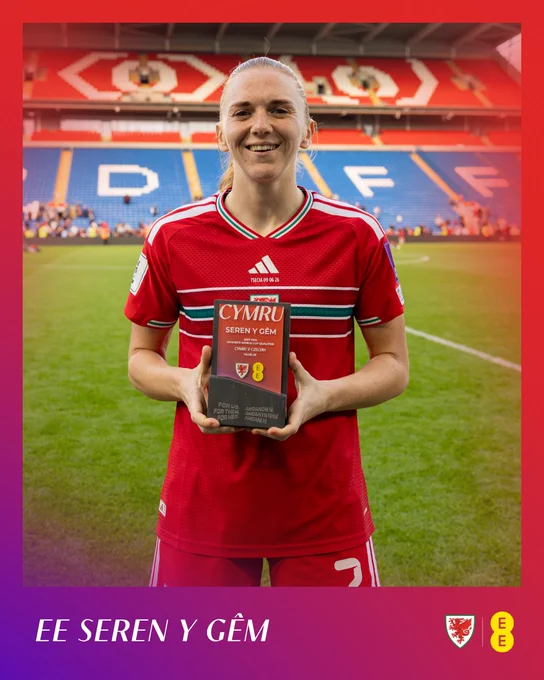 Ceri Holland wins the EE Player of the Match.