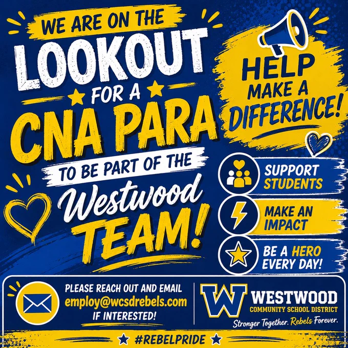 Advertisement for a CNA Paraprofessional 