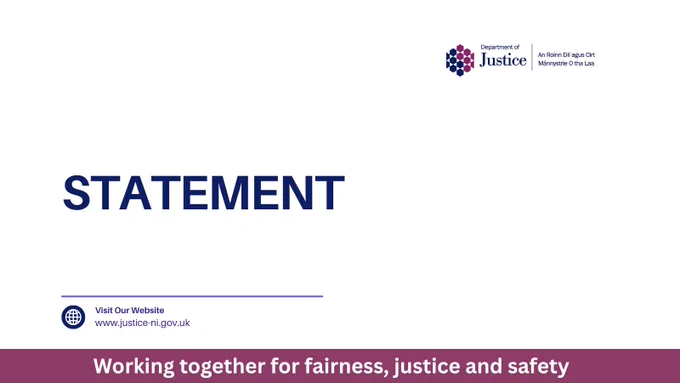 Justice Minister has issued a statement on public disorder 