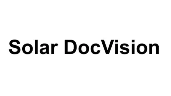 画像には「Solar DocVision」というテキストが黒いフォントで書かれています。背景は白です。