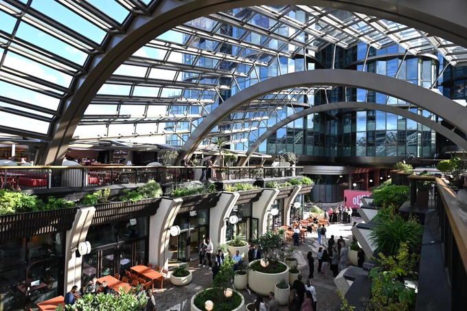 Wide glass atrium image 