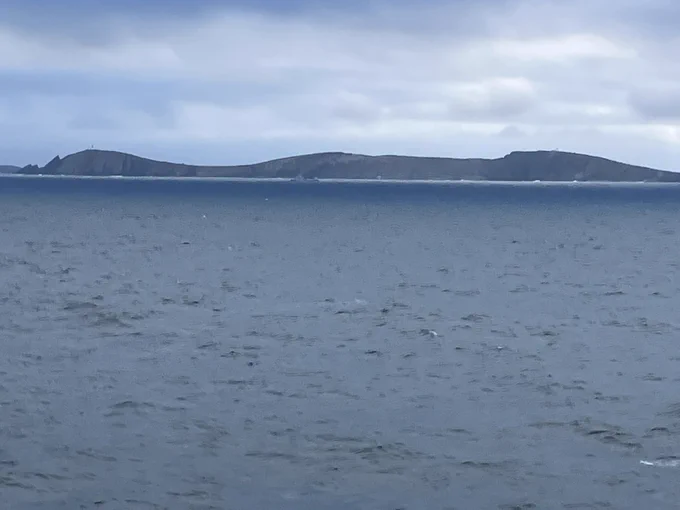 Our last glimpse of Shetland (Sumburgh Head - which was the first place we visited on Shetland)