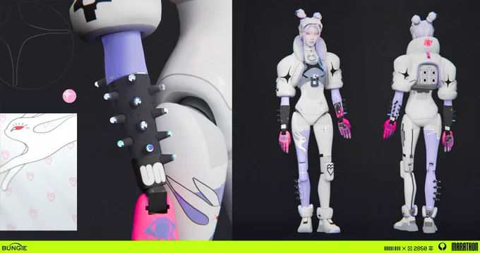 Marathon White Rabbit Thief skin refinement concept art