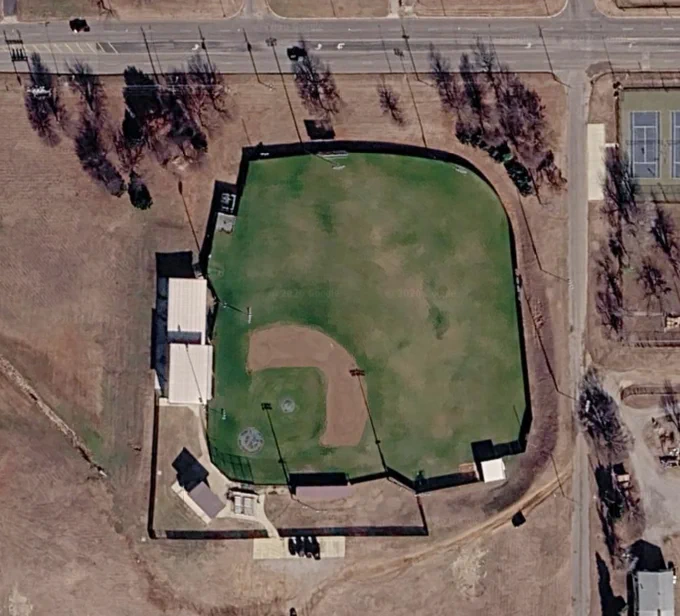 Aerial image of the ballpark from Google Earth