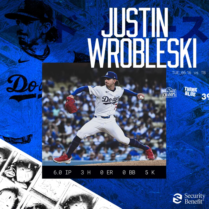 Justin Wrobleski's final line: 6 IP, 3 H, 0 ER, 0 BB, 5 K