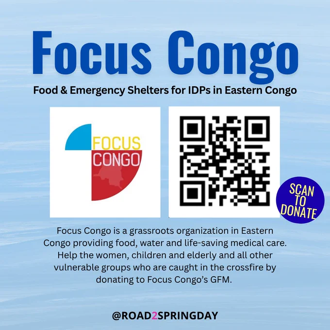 Focus Congo is a grassroots organization in Eastern Congo providing food, water and life-saving medical care. Help the women, children and elderly and all other vulnerable groups who are caught in the crossfire by donating to Focus Congo’s GFM.