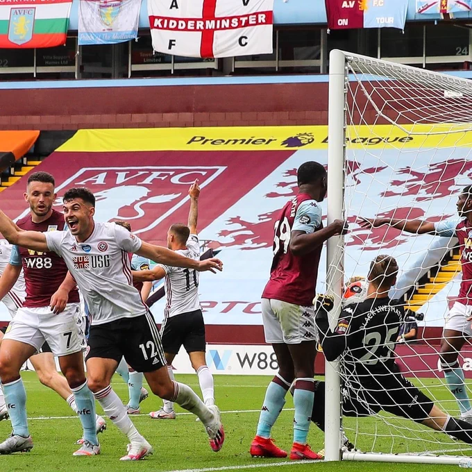 Aston Villa vs Sheffield United on 17th June 2020 at Villa Park