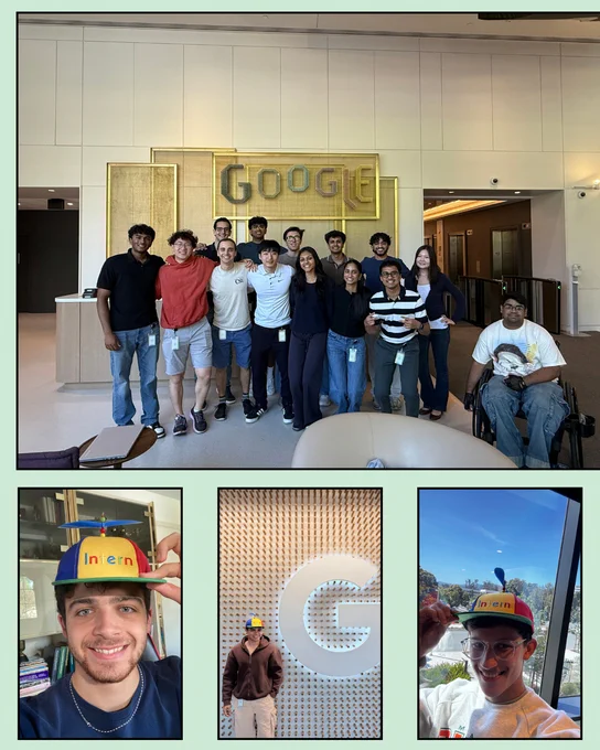 Collage of Google interns