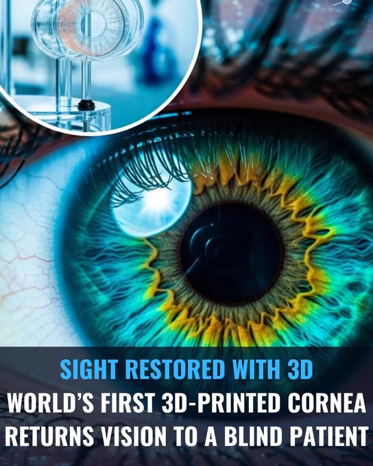 🚨 SCIENTISTS PRINTED AN EYE… AND IT WORKED?!

He was living in darkness… told his sight may never return. Then doctors did something unbelievable — they implanted a 3D-printed cornea made from human cells.
Days later… something changed.
Light. Shapes. Vision.Yes, this really happened. In a world-first surgery, a lab-printed cornea helped restore sight to a blind patient. No donor needed. No waiting list. Just science pushing the limits of what we thought was possible.

But here’s the mystery… it’s still early. Only a few patients have tried it, and doctors are watching closely.
So is this the beginning of the end for blindness… or just the first step into something even bigger?

Source Rambam Health Care Campus. Global first: A 3D-printed cornea restores sight.