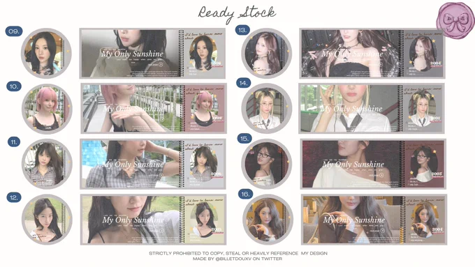 O9. Juun
1O. Sakura
11. Eunchae
12. Kazuha

13. Liz
14. Yunjin
15. Yujin
16. Wony A
