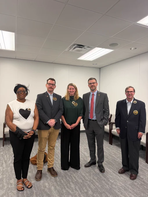 Photo of four Families for Safe Streets members along with a state lawmaker. Pictured from left to right are:
Tasha Hairston-Springs - crash survivor
Ryan Moeller - lost his mother 
Allison Simpson - lost her husband
NC Rep Schietzelt - bill sponsor
Phil Hart - lost his 5 year old granddaughter