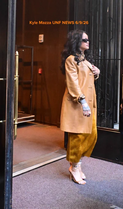 Rihanna is seen in New York City Tuesday evening, Manhattan, New York, USA, June 9, 2026.