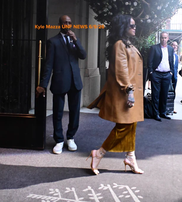 Rihanna is seen in New York City Tuesday evening, Manhattan, New York, USA, June 9, 2026.