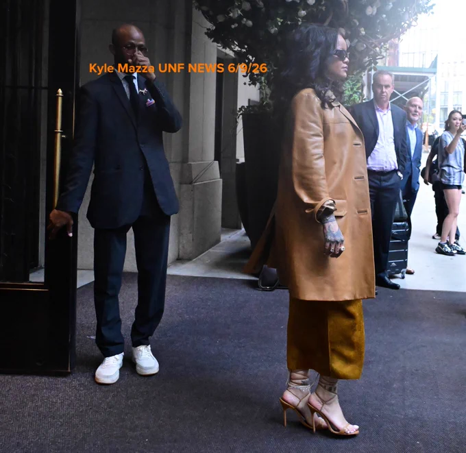 Rihanna is seen in New York City Tuesday evening, Manhattan, New York, USA, June 9, 2026.