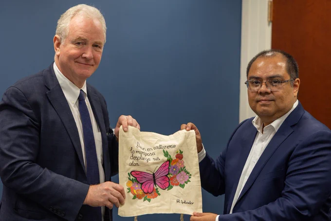 Senator Van Hollen and Louis Benavides