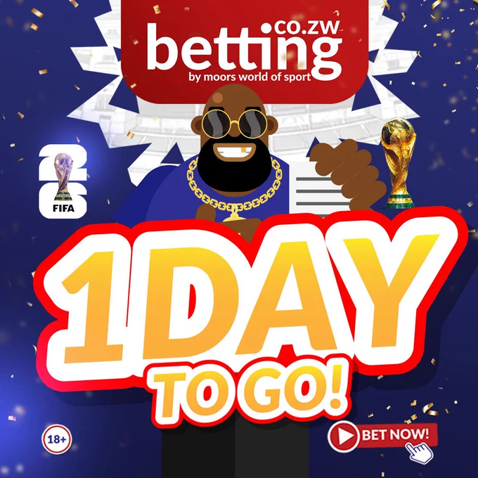 Bold, animated image promoting a betting event with a FIFA trophy and countdown. Energetic and celebratory mood.