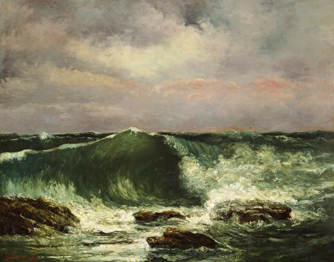 "Waves", ca. 1870, oil on canvas, 72.5 x 92.5 cm, Matsukata Collection
https://collection.nmwa.go.jp/en/P.1959-0062.html

