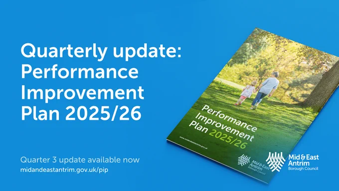 Image shows the cover of the Performance Improvement Plan for 2025 / 2026. Image text reads: Quarterly update: Performance Improvement Plan 2025 / 2026.
