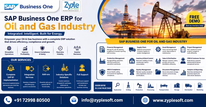sap business one erp for oil and gas industry