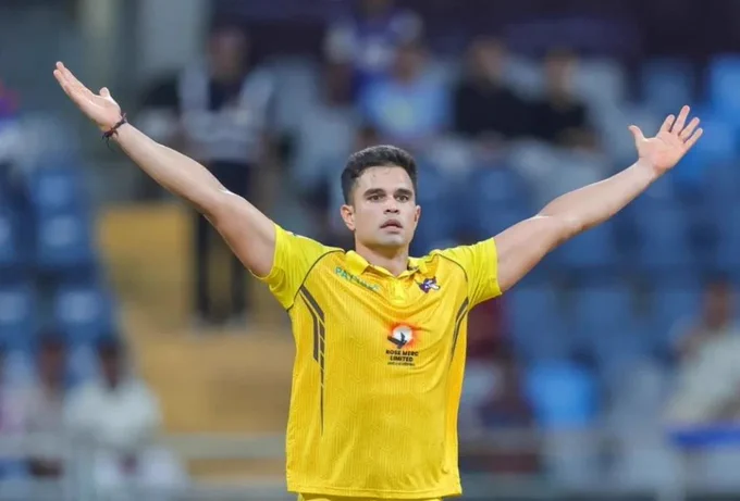 Arjun Tendulkar in T20 Mumbai League