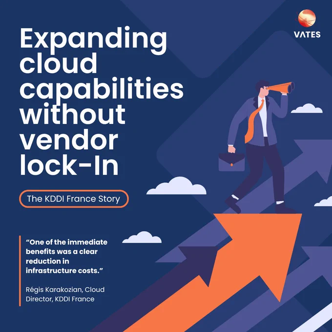 Expanding cloud capabilities without vendor lock-in : the KDDI France story.

"One of the immediate benefits was a clear reduction in infrastructure costs." - Régis Karakozian, Cloud Director, KDDI France