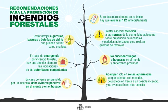 En verano, la escasez de precipitaciones y las elevadas temperaturas aumenta el riesgo de sufrir incendios forestales.