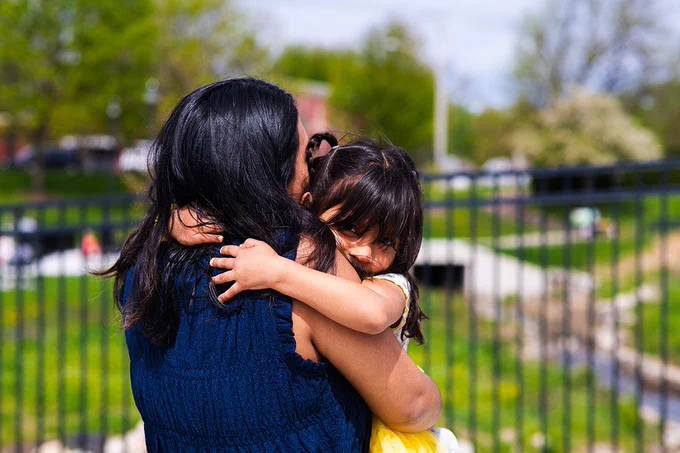 Stephanie Jimenez with her daughter Lia