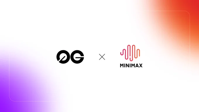 0G x MiniMax partnership announcement.
