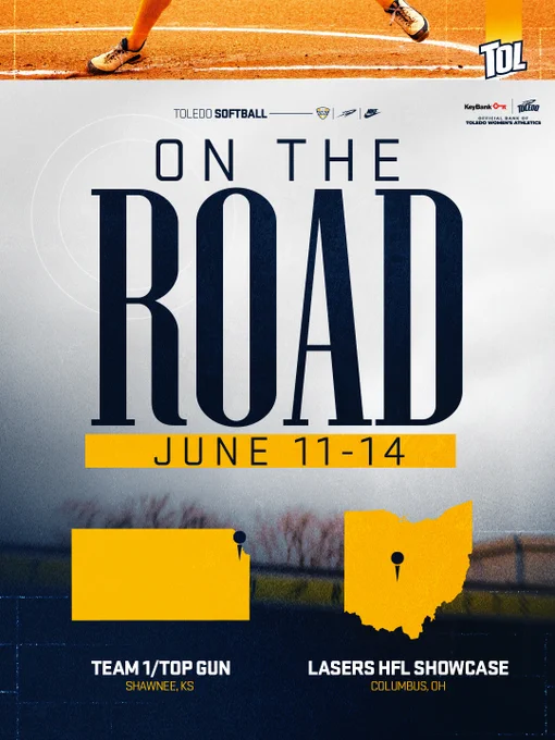 Toledo softball on the road recruiting in Kansas and Ohio from June 11-14.
