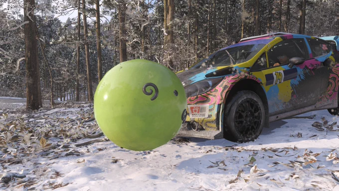 『Forza Horizon 6』
雪山で跳ね飛ばされる枝豆マスコット