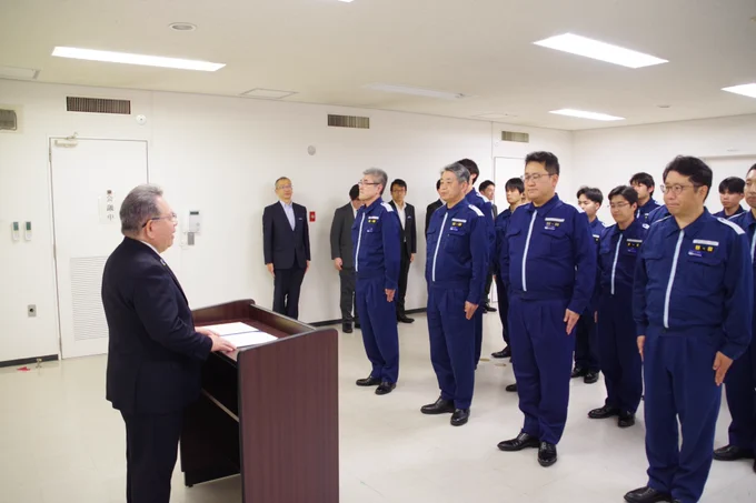 酒井副大臣よる激励