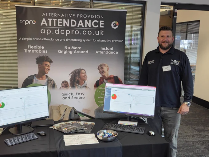 DCPro Alternative Provision Attendance booth with Ricky at the Westminster Insight 