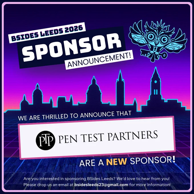 sponsor card for pen test partners