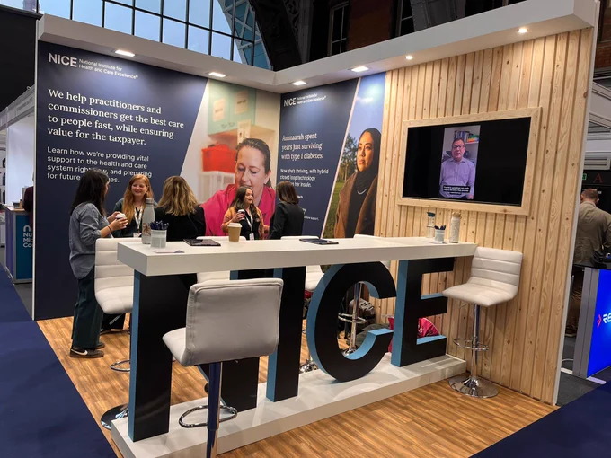 The NICE stand at NHS Confed 2026