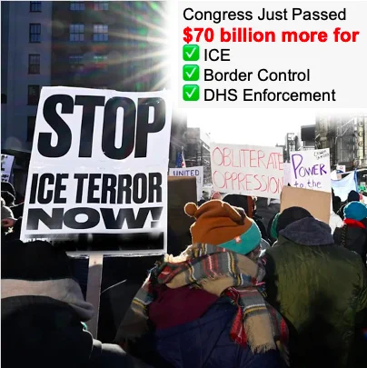 Protest Sign: Stop Ice Terror NOW!