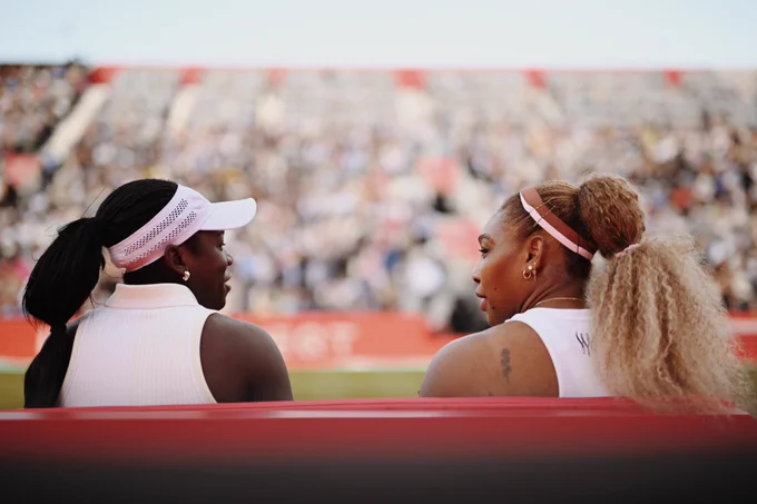 Vicky Mboko and Serena Williams 