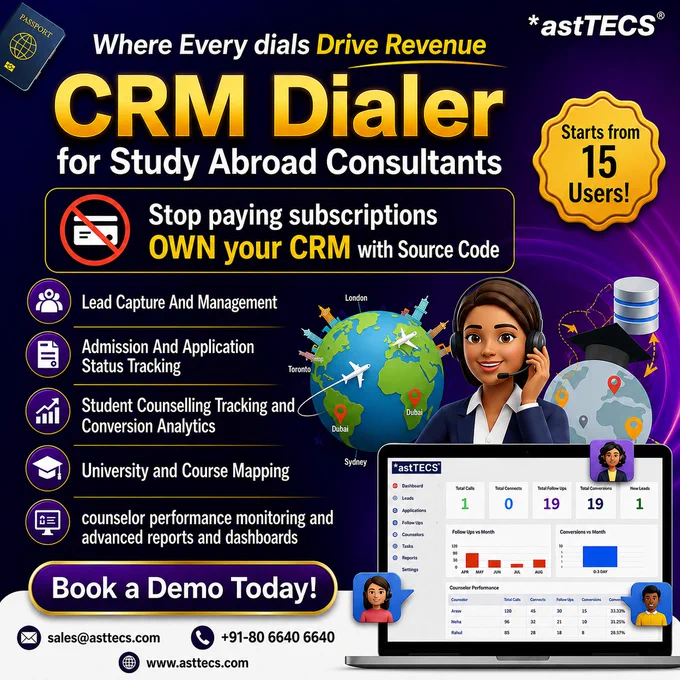CRM Dialer for Study Abroad Consultants