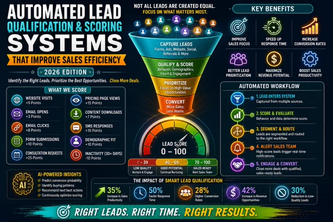 Learn how automated lead qualification and scoring helps businesses prioritize high-value opportunities and improve sales efficiency.
