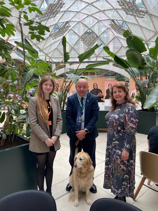 Helen Hill and Rachel Farrington from VisitBritain with Steve Darling MP in Parliament 
