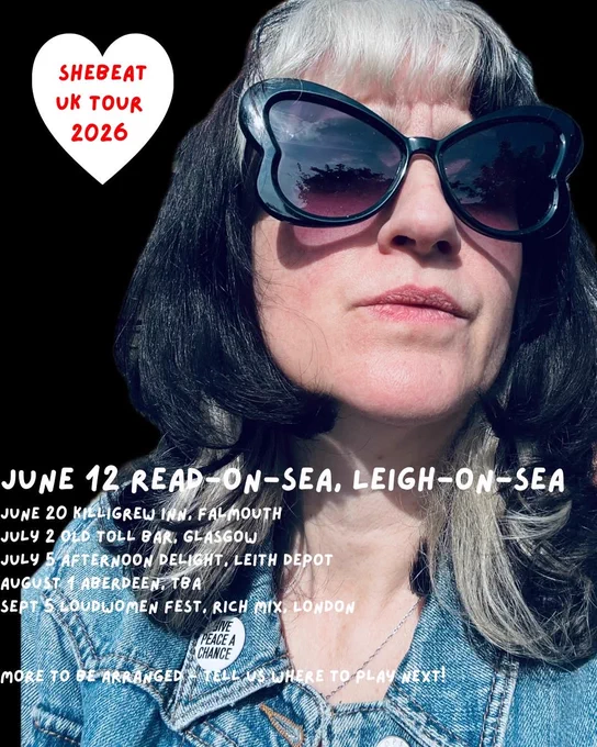 Poster for shebeat tour dates featuring Leigh on Sea Jun 12 gig