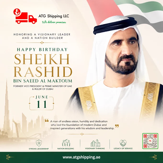 ATG Shipping LLC honors Sheikh Rashid Al Maktoum