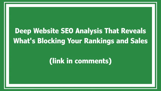 Deep Website SEO Analysis That Reveals What's Blocking Your Rankings and Sales