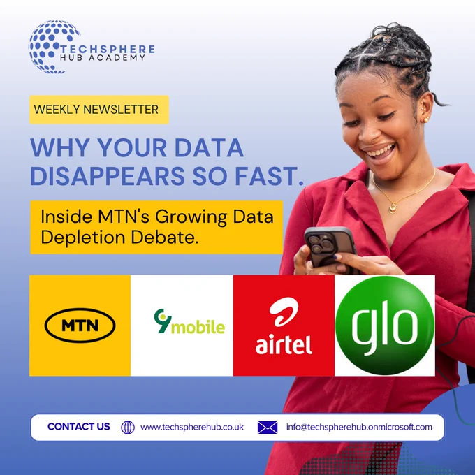 MTN data finish fast. Techsphere Hub weekly Newsletter. Read now.