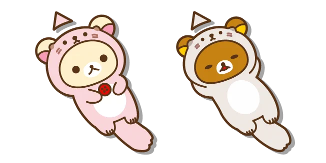 San-X Rilakkuma and Korilakkuma in Otter Costumes Cursor