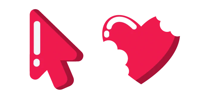 Minimal Bitten Heart Custom Cursor