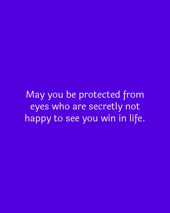 A motivational quote on a solid purple background, emphasizing protection from hidden negativity. The tone is hopeful and protective.