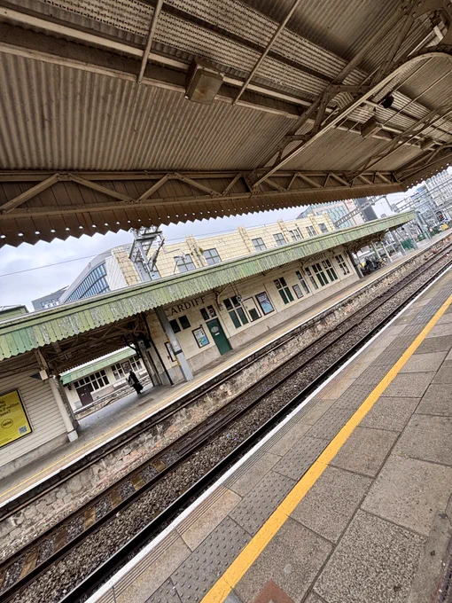 View across Cardiff Central station 