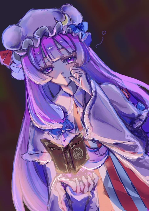 パチュリーと魔法で光る本