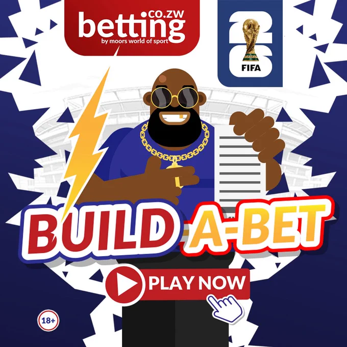 Promotional image for a betting site featuring a smiling cartoon character with sunglasses and jewelry. The emphasis is on building a bet, highlighted by bold text and a call-to-action button.
